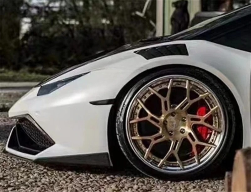 V Style Half Dry Carbon Fiber Front Fender for  Huracan LP610 LP580 Lambo Huracan